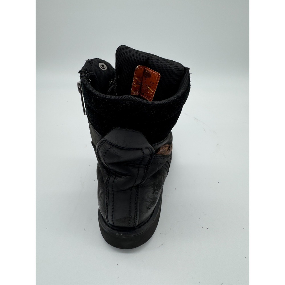 Harley-Davidson Men's Black Leather Riding Boots Size 11M D94284 Zip Up - Picture 3 of 11